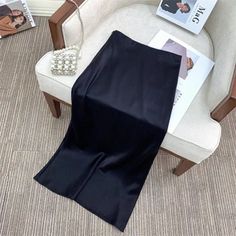 Katykey – Exquisite Velvet Mermaid Skirt with Delicate Ruffled Hemline – Floor-Length, Body-hugging and Elegant – KatyKey Black Stretch Full-length Pencil Skirt, Fitted Black Satin Maxi Skirt, Black Satin Pencil Skirt, Fishtail Skirt, Mermaid Skirt, Types Of Skirts, Floor Length, Mermaid, Velvet