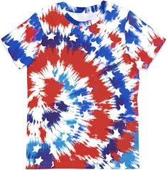 a red, white and blue t - shirt with stars on it