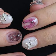 Men Nails, Asian Nails, Beauty Nails Design, Manicures Designs, Beauty Nails, Pretty Nails, Cute Nails, Nail Inspo, Makeup Looks