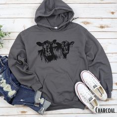 Vintage Cow Hoodie | Western Hoodie  * Unisex Cotton Blend Hoodie * Classic fit, runs true to size * Drawstring hood with a front pocket  * Machine Washable  * Unisex Fit - Refer to sizing guide in photos for sizes  Check out our Christmas Cows in the Holiday section here -> https://etsy.me/3orfxu4  For more cow inspired items, click here -> https://etsy.me/3Dc3RkN  Hoodie is Unisex sizing. Please see images for sizing details. Please measure your current hoodies that fit well and match up to ou Soft-washed Fleece Hoodie For Winter, Soft-washed Fleece Winter Hoodie, Hooded Fleece Sweatshirt Soft-washed, Winter Soft-washed Hooded Hoodie, Soft-washed Fleece Hooded Hoodie, Soft-washed Hooded Hoodie For Winter, Soft-washed Hooded Winter Hoodie, Soft-washed Fleece Hoodie, Soft-washed Fleece Hooded Sweatshirt