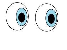 an eyeball with two blue eyes and one black circle on the outside of it