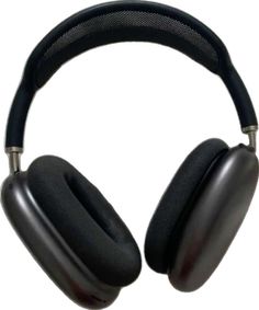 the headphones are black and have two different buttons on each one side, which is also