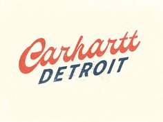 the word garbatt detroit is written in red and blue on a white background