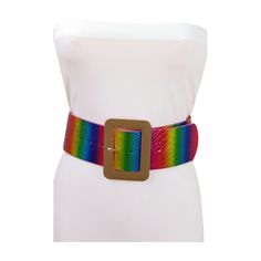 Style : Fashion / High waist or HipCondition : Brand NewColor : Rainbow metallic pink, blue, green, purple, yellow faux leather + gold metal buckle Size: One Size Belt - Adjustable Can Fit Size Small - Medium Waist Size: About 27" - 35"Belt Width : About 2 5/8" width Brand New Trendy Urban Women Waistband Spring Summer Winter Fall Modern All Year Around Collection Ladies Fashion Feminine Style Sexy Popular Premium Belt - Celebrity perfect for day or night classic look or happy party time Brand n Fashion Feminine, Happy Party, Metallic Pink, Wide Belt, Metal Buckles, Classic Looks, Rainbow Colors, Party Time, Gold Metal