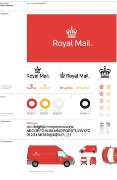 the royal mail logo is shown in red and white