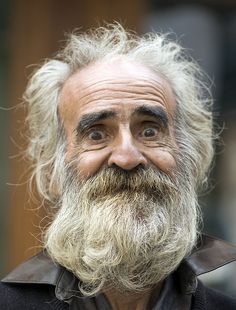 an old man with long white hair and beard