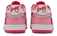 1I30-191-006-PINK Bape Sk8 Sta, Sk8 Sta, Bape Shoes, Ape Bape, Bathing Ape, A Bathing Ape, Pink Rose, Red, Pink