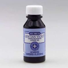 a bottle of humco gentian violet