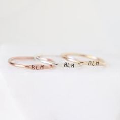 Dainty Personalized Rose Gold Initial Ring, Minimalist Personalized Silver Initial Ring, Gold Minimalist Personalized Initial Ring, Dainty Rose Gold Initial Ring, Tarnish Resistant, Minimalist Initial Ring - Perfect Gift, Wedding Rings, Engagement Rings, Gold