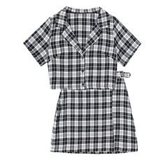 Nevermind Top & Skirt Set – Boogzel Clothing Plaid Top And Skirt, Top And Skirt Set, Top Skirt Set, Plaid Top, Top And Skirt, Plaid Tops, Black & White, New Instagram, Kawaii Fashion