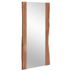 a mirror that is made out of wood