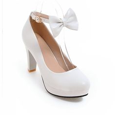 Heels:Approx 9cm Platform:Approx 2cm Upper Material:Pu Leather Outsole:Rubber If your foot is a little wide and fat, we suggest you choose 1 size larger, pls measure your foot length and choose a correct size. Thank you! Size Chart: Euro/CN 34 = foot length 21.5-22cm (Foot width=8-8.5cm) Euro/CN 35 = foot length 22-22.5cm (Foot width=8.5cm) Euro/CN 36 = foot length 22.5-23cm (Foot width=8.5-9cm Euro/CN 37 = foot length 23-23.5cm (Foot width=9cm) Euro/CN 38 = foot length 23.5-24m (Foot width=9-9.5cm) Euro/CN 39 = foot length 24-24.5cm (Foot width=9.5cm) Euro/CN 40 = foot length 24.5-25cm (Foot width=9.5-10cm) Euro/CN 41 = foot length 25-25.5cm (Foot width=10cm) Euro/CN 42 = foot length 25.5-26cm (Foot width=10-10.5cm) Euro/CN 43 = foot length 26-26.5cm (Foot width=10.5cm) Euro/CN 44 = foot Chunky Pumps, Balenciaga Fashion, White Wedding Shoes, Butterfly Knot, Pink Pumps, Platform Heels Chunky, White Pumps, Shoes Heels Pumps, Platform Pumps