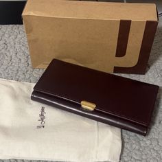 Gorgeous Genuine Leather Wallet From Jafferjees. Gold Hardware. Brand New, Never Used. Comes With Dust Bag And Box. Elegant Purple Wallets For Travel, Elegant Everyday Purple Wallets, Elegant Purple Everyday Wallet, Elegant Purple Bifold Wallet, Elegant Purple Wallets, Elegant Purple Wallet For Gift, Thirty One Wallet, Leather Wallets For Men, Chloe Wallet