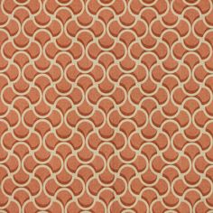 an orange and beige wallpaper pattern with circles on it's surface, in the style of art deco