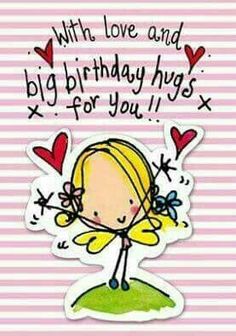 Silly Happy Birthday, Happy Birthday Fairy, Cute Birthday Messages, Friends Happy Birthday, Cards Happy Birthday, Birthday Verses, Birthday Fairy, Birthday Hug, Birthday Card Sayings