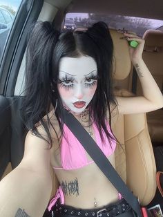 Punk Japanese, 2000s Y2k Aesthetic, Unconventional Makeup, Y2k Aesthetic Grunge, Cute Clown Makeup, Japanese 2000s, Drag Make-up, Punk Makeup, Alt Makeup