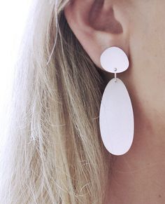 Sterling Silver Pebble Drop Earrings Organic Shaped Earrings | Etsy Minimalist White Teardrop Earrings, Nickel-free Oval Minimalist Earrings, Nickel Free Oval Minimalist Earrings, Minimalist Nickel-free Oval Earrings, Modern White Teardrop Linear Earrings, White Sterling Silver Dangle Linear Earrings, White Modern Drop Earrings, Modern White Drop Earrings, Modern White Teardrop Earrings