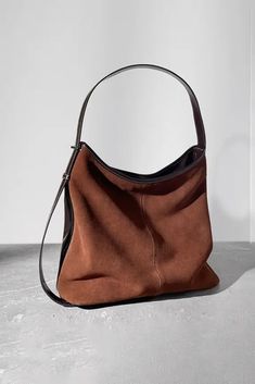 Suede Hobo Bag, Hobo Tote Bag, Leather Accessory, Shoulder Bag Brown, Hobo Shoulder Bag, Chic Leather, Cocoa Brown, Caramel Brown, Black Women Fashion