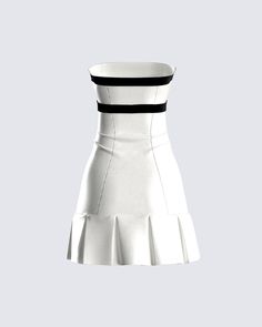 Roma White Strapless Mini Dress White Strapless Mini Dress, Rosette Trim, Dress Png, Strapless Mini Dress, Dress Ideas, How To Look Classy, Contrast Trim, Fancy Dresses, Top Tier