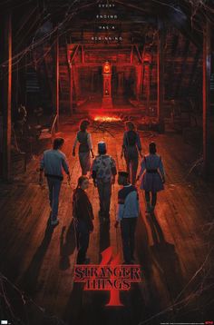 the poster for netflix's upcoming horror film, strangers things 2 is shown in red