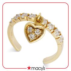 in stock Macys Jewelry, Jewelry Accessories Ideas, Toe Ring, Toe Rings, Cubic Zirconia, Jewelry Watches, Jewelry Collection, 18k Gold, Jewelry Rings