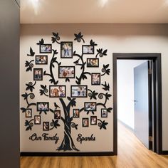 a family tree with many pictures on it