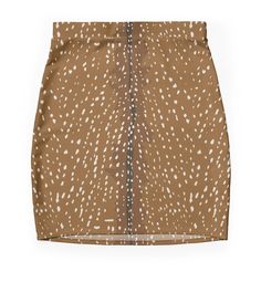 Super stretchy and durable polyester mini skirt. Vibrant, high-quality sublimation print across the front and back. Size range XXS-2XL. Baby fawn decorative pattern inspired by Axis Deer spot pattern Printed Skirt Outfit, Deer Girl, Fawns Deer, Deer Hide, Spots Pattern, Deer Print, Printed Skirts, Skirts For Sale, Skirt Outfits