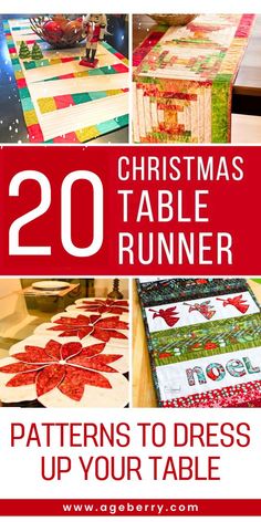 christmas table runner patterns to dress up your table