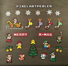 pixelartperiler x - mas is displayed on the floor