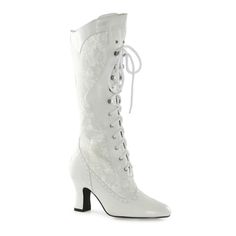 White Lace Victorian Vintage Wedding Bridal Costume Shoes Boots size 7 8 9 10 #EllieShoes #FashionMidCalf White Lace Boots, Cowgirl Boots Wedding, Womens White Boots, Steampunk Boots, Timeless Boots, Granny Boots, Victorian Boots, Bridal Boots, Ellie Shoes