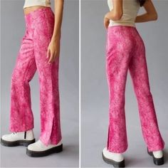 New With Tags!! Fun And Flirty Snakeskin Print Pants By Urban Outfitters! Stretch Soft Faux Suede. Side Zipper Closure. Split Flare Hem. Light And Dark Pink Colors. Brand Nwt! Women’s Size 4. Spring Bottoms With Pockets And Split Shape, Spring Split Bottoms With Pockets, Non-stretch Split Hem Bottoms For Spring, Fitted Bottoms With Split Hem For Spring, Trendy Spring Bottoms With Split Hem, Casual Stretch Bottoms With Split, Casual Stretch Bottoms With Split Design, Spring Bottoms With Split Hem Design, Spring Bottoms With Split Design