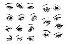 an image of various eyes and eyebrows