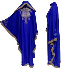 Royal Blue Butterfly Abaya Farasha Jalabiya Arab Dress with Embroidery . As a result, comes in original plastic wrap with Hijab included. Beautiful material with a premium feel. Exclusive new design Abaya.      Comes with scarf  colour: blue  come with 2 belt inside that allow you to adjust the size  material : nida  Latest new design!  Suitable for easy iron.   Do not tumble dry.  Dry clean  hand wash  Abayas are known by many name such as modest Islamic clothing, jilbab, jalabiya Arab rob, long dress, Muslim clothing, Kimonos, Hijab. However, they serve the same purpose: to cover. Other models are usually kaftans, cut from light, flowing fabrics like crepe, georgette, nida, and chiffon. Other known styles are open ,closed front, Batwing. Styles differ from region. Some have embroidery an Blue Dabka Work Kaftan For Festivals, Blue Festive Kaftan With Dabka Work, Festive Blue Kaftan With Dabka Work, Blue Long Sleeve Agbada For Eid, Blue Traditional Drape Kaftan For Eid, Blue Kaftan For Eid With Traditional Drape, Blue Long Khimar For Eid, Long Blue Khimar For Eid, Blue Long Sleeve Thobe For Eid