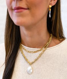 Expertly crafted to elevate your look, this mixed link chain necklace is the perfect layering piece, featuring contrasting chains that bring a contemporary touch to this look. Layer this chain with other necklaces and look polished and effortlessly put together. Truly perfect all by itself or layered with other lengths and textures to create your statement look. Length: 18-21” Can be worn alone or layered with other necklaces The chain is 14K gold plated over brass with a burnished finish All me Trendy Multi-strand Chunky Chain Jewelry, Trendy Multi-strand Layered Chain Necklace, Chic Layered Necklace With Figaro Chain, Trendy Layered Necklace With Double Chain Link, Elegant Layered Necklace With Chunky Chain Links, Trendy Layered Chain Link Necklace, Chic Everyday Layered Chain Necklace, Elegant Double Strand Layered Necklace With Chunky Chain, Trendy Double Strand Chunky Chain Necklace