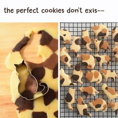 there are two pictures that show different types of cookies