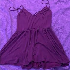 Never Worn. Super Soft And Cute Purple Sundress For Date Night, Purple Mini Dress For Date Night In Summer, Flowy Purple Mini Dress For Summer, Summer Purple Mini Dress For Night Out, Purple Lined Mini Dress For Night Out, Purple Mini Dress For Night Out In Summer, Purple Mini Dress For Summer Night Out, Purple Flowy Sundress Mini Dress, Purple Flowy Mini Dress For Vacation