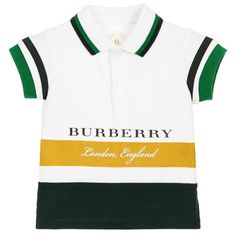 BURBERRY Junior Boys Logo Print Polo Shirt1 Boys Logo, Kid Swag, Printed Polo Shirts, Boy Clothes, Kids Fashion Boy