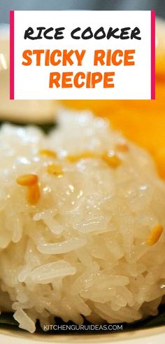 rice cooker sticky rice recipe on a plate