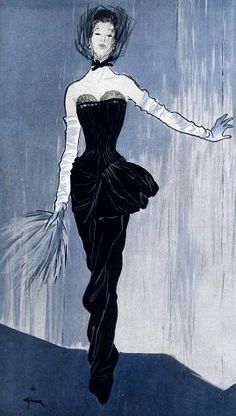 a drawing of a woman in black and white with her arms outstretched, standing on a hill