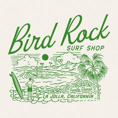 the bird rock surf shop logo