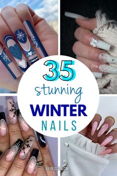 35 Stunning Winter Nails for a Pretty Look - ♡ July Blossom ♡