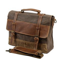 Vintage Messenger Bag, Cheap Crossbody Bags, Laptop Messenger Bags, Leather And Canvas, Canvas Messenger Bag, Messenger Bag Men, Vintage Canvas, Leather Messenger Bag, Leather Briefcase