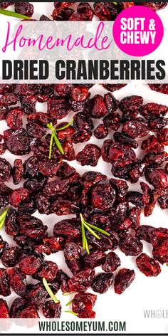 Dried Cranberries Homemade Craisins, Preserving Cranberries, Diy Dried Fruit, Homemade Dried Cranberries, Dried Cranberry, Dried Cranberry Recipes, Cranberry Recipes Easy, Dried Cranberries Recipes, Fresh Cranberry Recipes