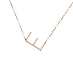 Trendy Everyday Initials Name Necklace, Everyday Trendy Initials Name Necklace, Everyday Rose Gold Initial Necklace With Adjustable Chain, Minimalist Tan Jewelry For Everyday, Everyday Minimalist Tan Jewelry, Modern Everyday Monogram Necklace, Modern Monogram Necklace For Everyday, Modern Monogram Necklace For Everyday Wear, Minimalist Rose Gold Initial Necklace