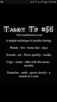 Tarot Tips, Tarot Meanings