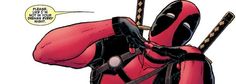 deadpool comic strip with deadpool in the background