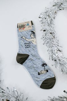 Fun Cotton Winter Socks, Fun Winter Cotton Socks, Novelty Cotton Socks For Winter, Novelty Cotton Winter Socks, Winter Novelty Cotton Socks, Blue Q Socks, Blue Q, Fun Socks, Cool Socks