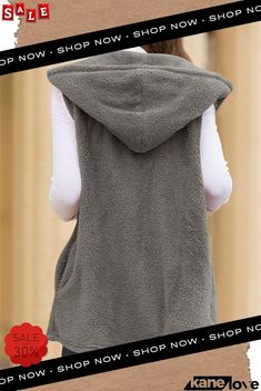 Women's Sleeveless Mid-length Solid Color Hooded Fuzzy Vest Jacket Elevate Your Style, Mid Length, Vest Jacket, Your Style, Shop Now, Solid Color, Free Shipping, Color