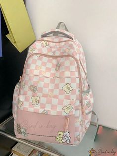 Bird in Bag - New Aival Stylish Backpack for Girls, Perfect for Middle School, High School and College Students, Simple Design with Ample Capacity Backpack For Middle School, Girls Bedroom Wallpaper, Plaid Bag, Cute School Bags, Stationary Items, Cartoon Backpack, College Bags, Cute Handbags, Stylish Backpacks