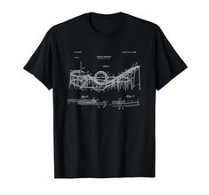 PRICES MAY VARY. Awesome shirt that features a retro vintage blueprint drawing design of a Wooden Roller Coaster from 1898! If you are love roller coasters and are an adventure lover and thrill seeker this tee is for you! Great gift idea for any RollerCoaster fan! Lightweight, Classic fit, Double-needle sleeve and bottom hem Wooden Roller Coaster, Blueprint Drawing, Roller Coasters, Thrill Seeker, Roller Coaster, Buy Vintage, Designs To Draw, Branded T Shirts, Cool Shirts